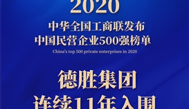 連續(xù)11年，樂山唯一！集團(tuán)上榜2020中國民營企業(yè)500強(qiáng)