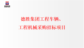 德勝集團(tuán)工程車(chē)輛、工程機(jī)械采購(gòu)招標(biāo)項(xiàng)目