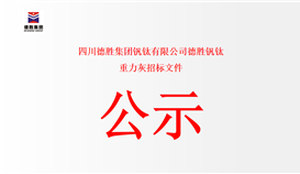 四川德勝集團(tuán)釩鈦有限公司德勝釩鈦 重力灰招標(biāo)文件