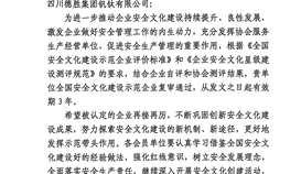 四川德勝順利通過(guò)國(guó)家級(jí)安全文化示范企業(yè)復(fù)審