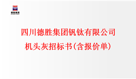四川德勝集團(tuán)釩鈦有限公司布袋灰招標(biāo)書（含報(bào)價(jià)單）